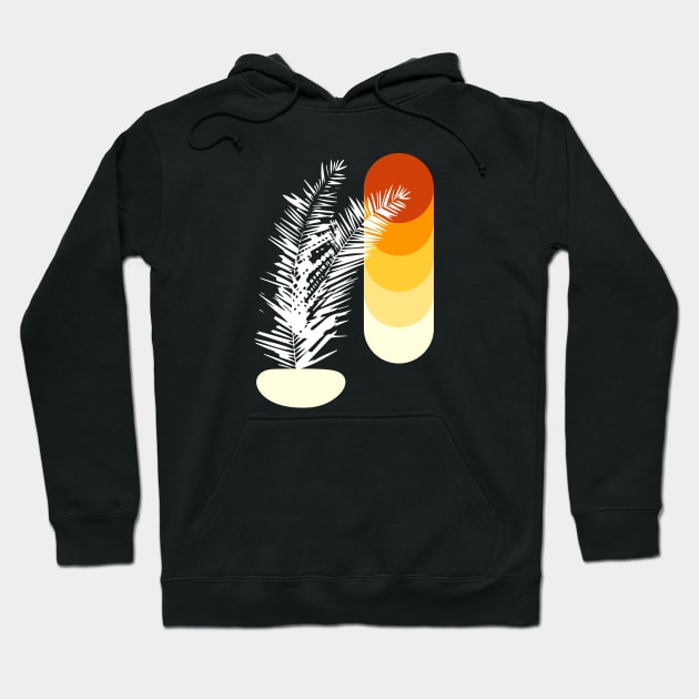 Minimalist Abstract Nature Art #19 Mid-Century House Plant Hoodie by Insightly Designs